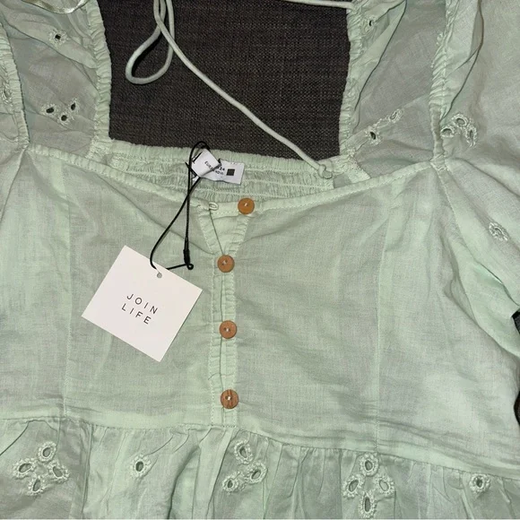 NWT Zara Embroidered Eyelet Blouse Size bloggers fave - Picture 9 of 12